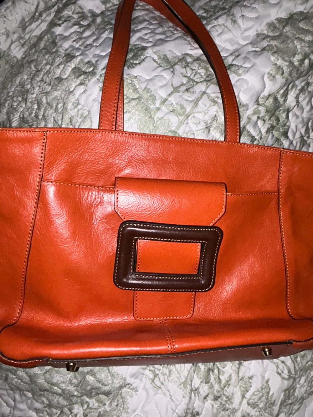Preloved Anna Paola Leather Tote